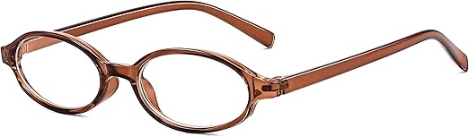 FEISEDY Y2K Retro Oval Blue Light Glasses for Women Fashion Small Face Eyewear Frame 90s