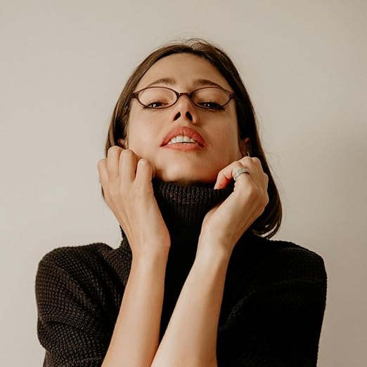 FEISEDY Y2K Retro Oval Blue Light Glasses for Women Fashion Small Face Eyewear Frame 90s